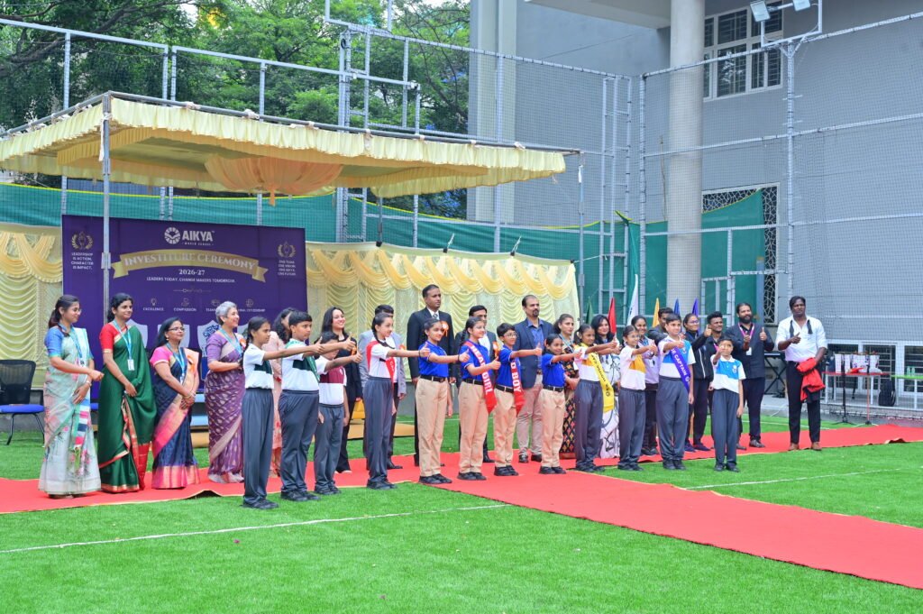 Students taking leadership oath