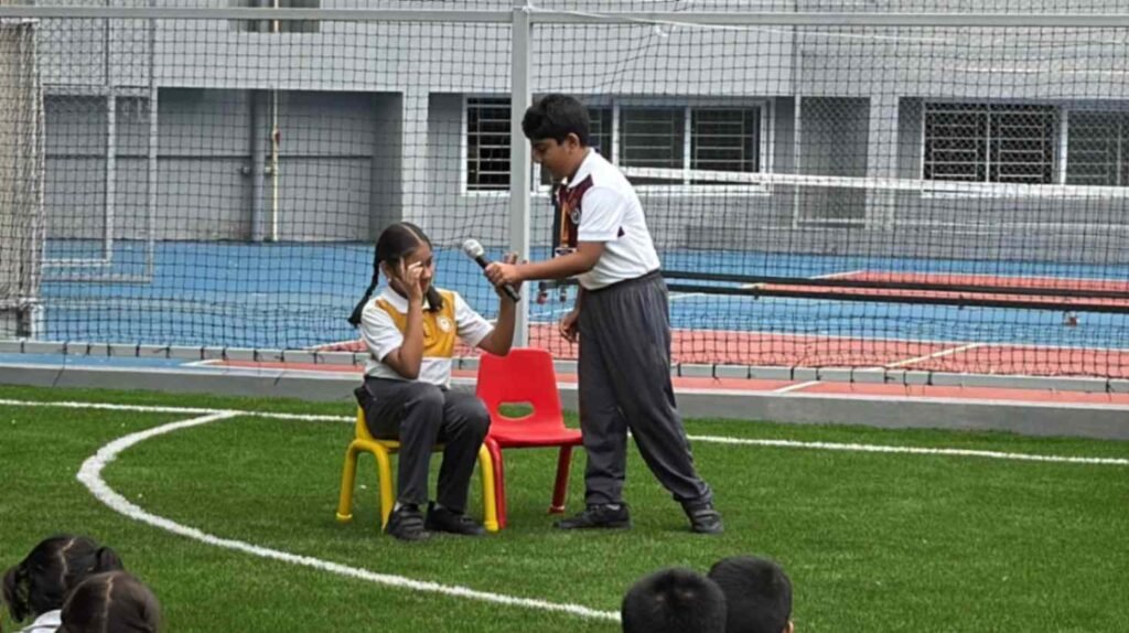 Students participating in Doctor’s Day at school