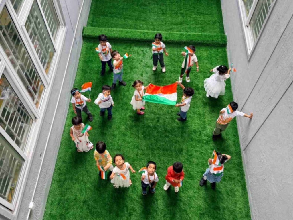 Independence Day celebration by kindergarten 