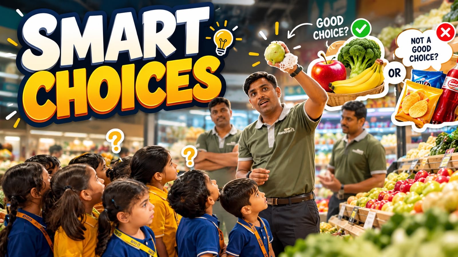 pre-primary field trip to supermarket